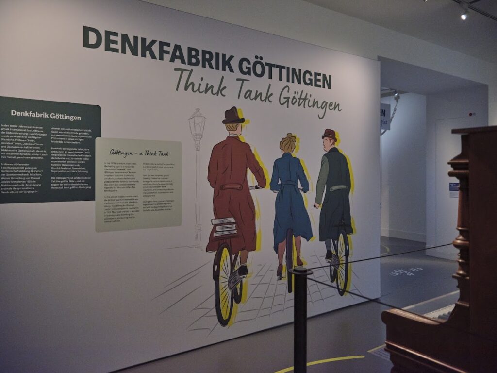 Wandbild über die Denkfabrik Göttingen in der Sonderausstellung Was zum Quant?!