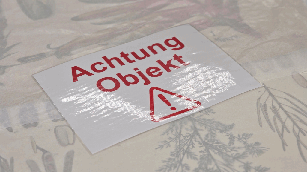 Hinweisschild "Achtung Objekt!"
